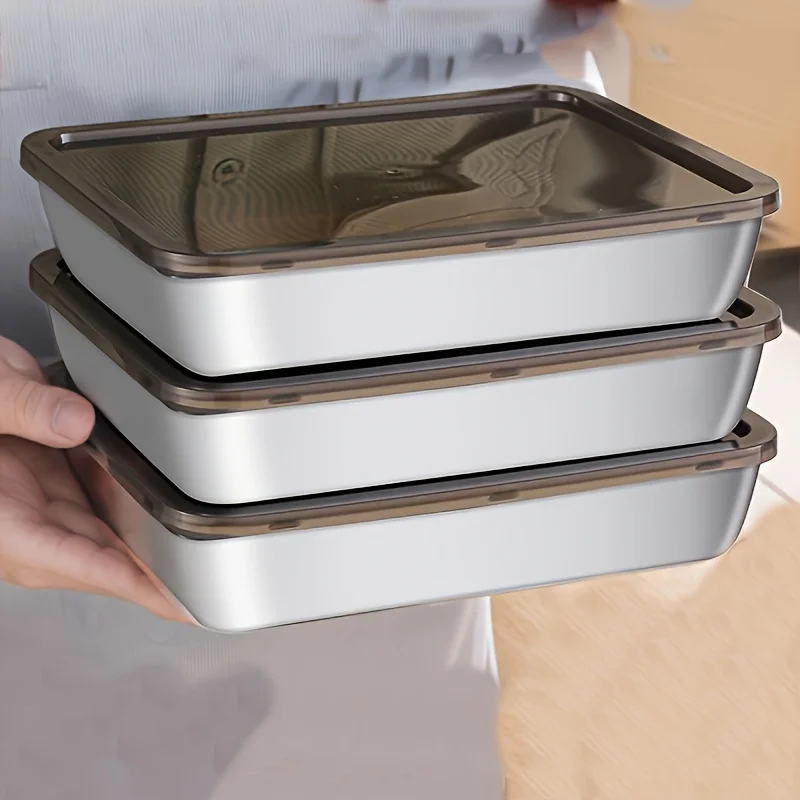 Food Storage With Colander - 5pcs Stainless Steel Food Storage Set