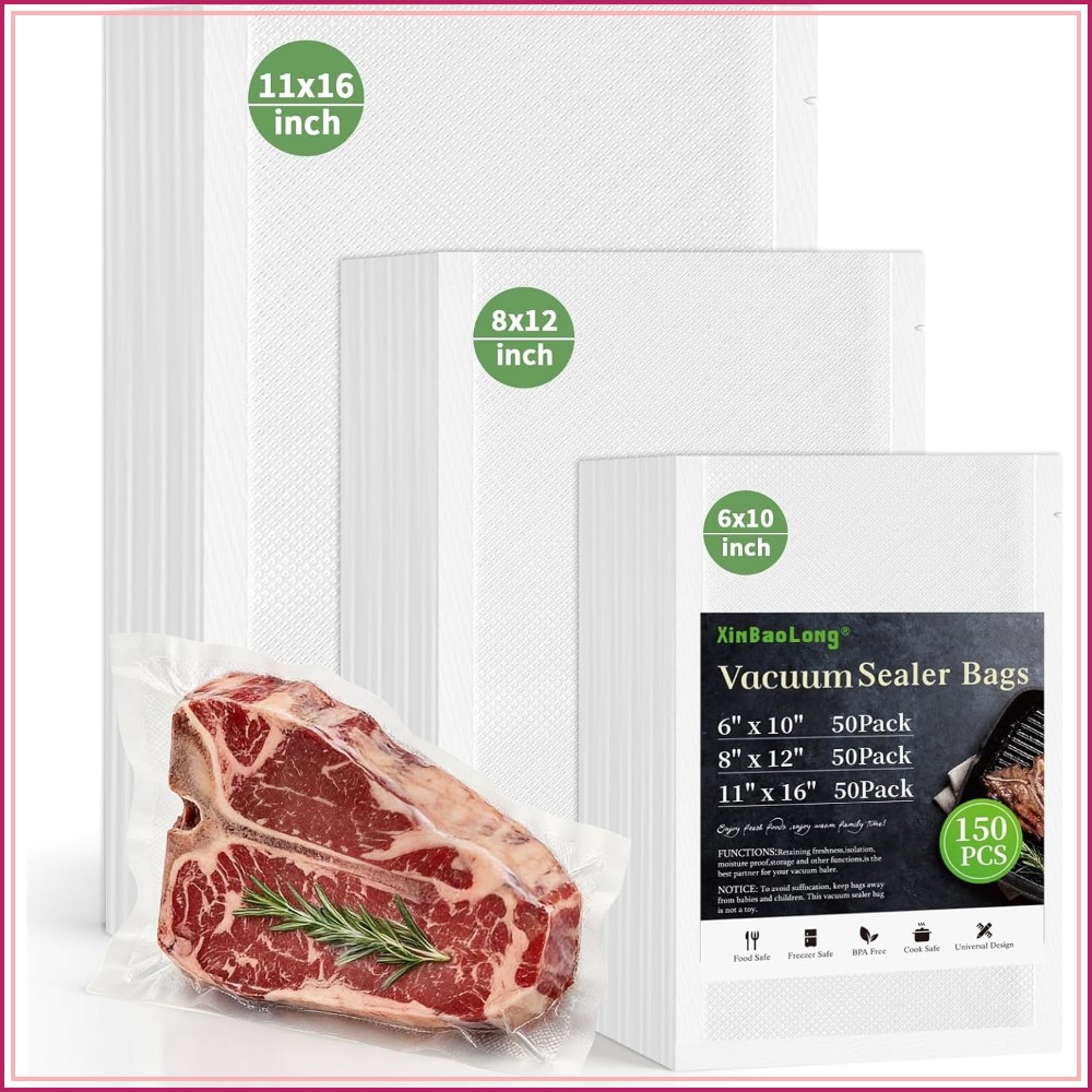 Vacuum Sealer Bag - Vacuum Sealer Bags 150-Pack: Gallon, Quart,