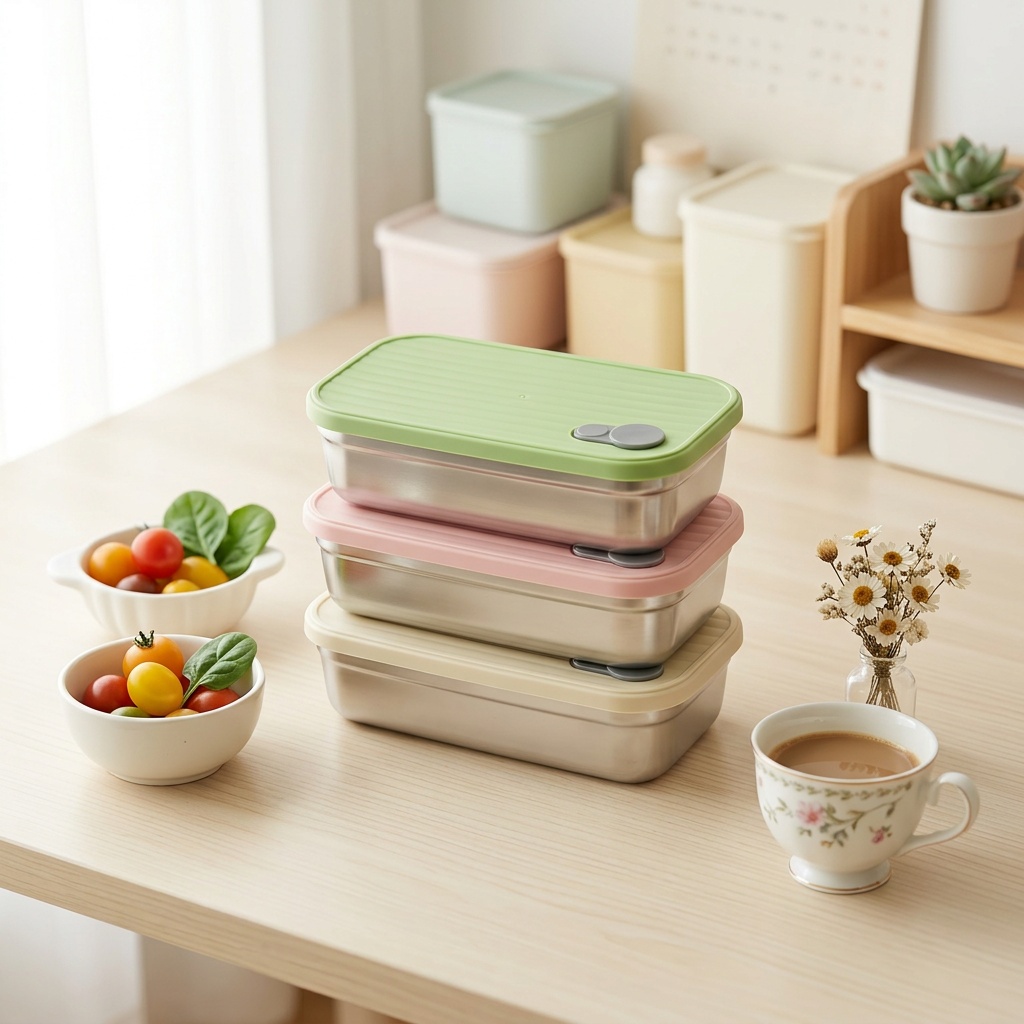 Food Storage Prep Containers - Stainless Steel Bento Box Metal Lunch
