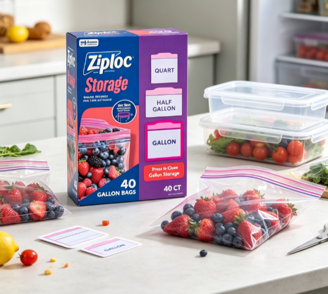 Food Storage Brands - Ziploc Brand Food Storage Bags, School