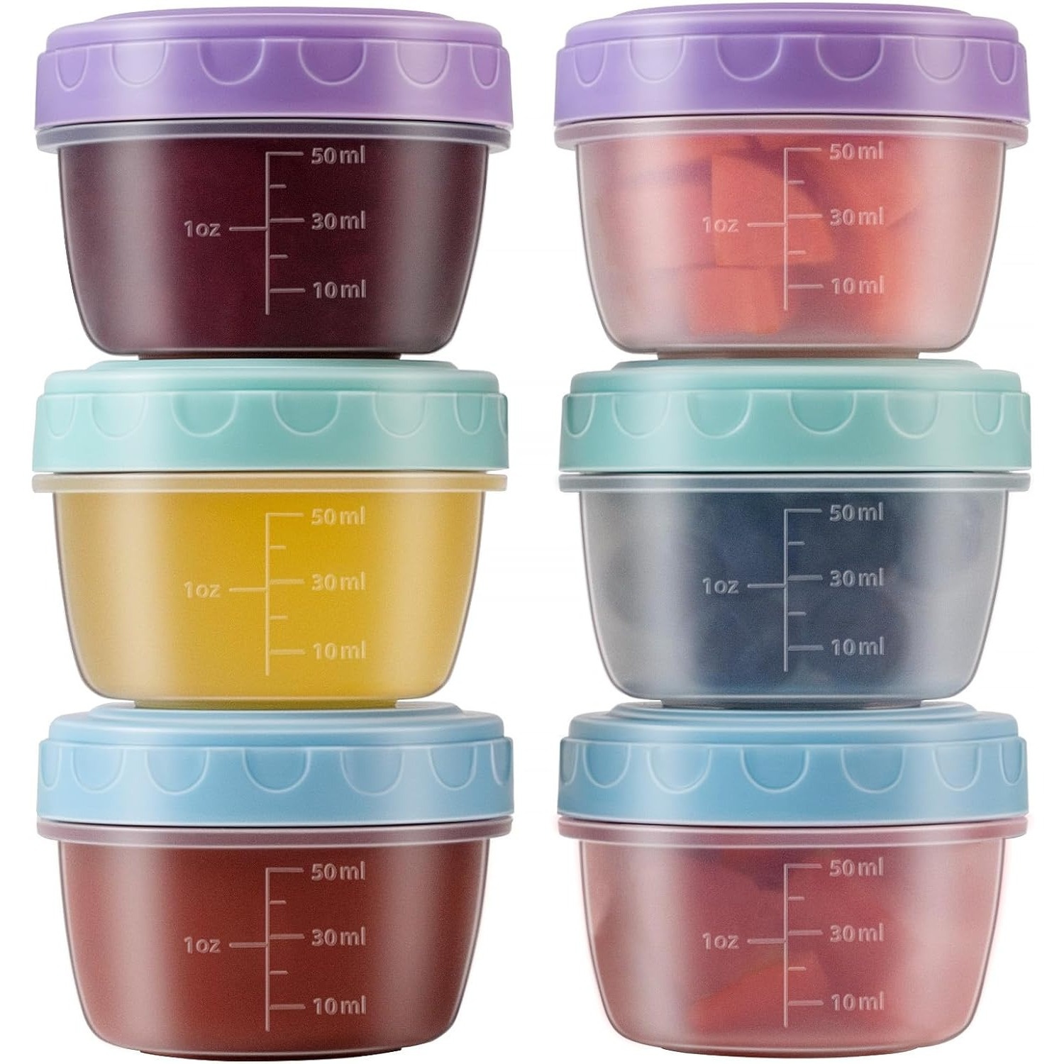 Food Storage Set Glass - 1-6 Pack 2.7 OZ Salad Dressing