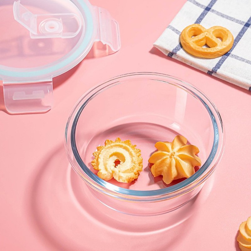 Food Storage Prep Containers - Home Kitchen Minimalist Glass Lunch Box