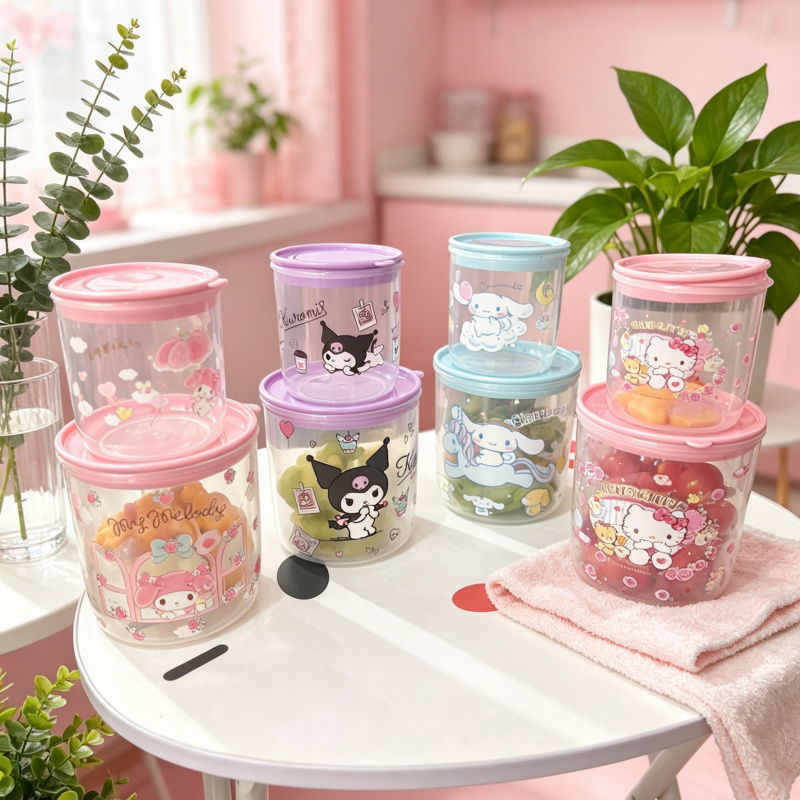 Food Storage Jars Airtight - Hello Kitty Kuromi Cartoon Storage Jar