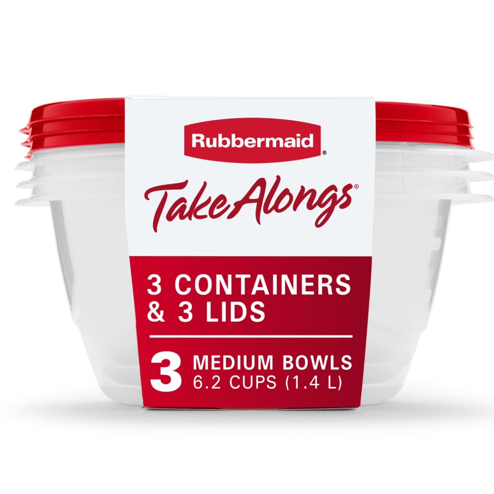 Food Storage Prep Containers - Large Round Food Storage Containers with
