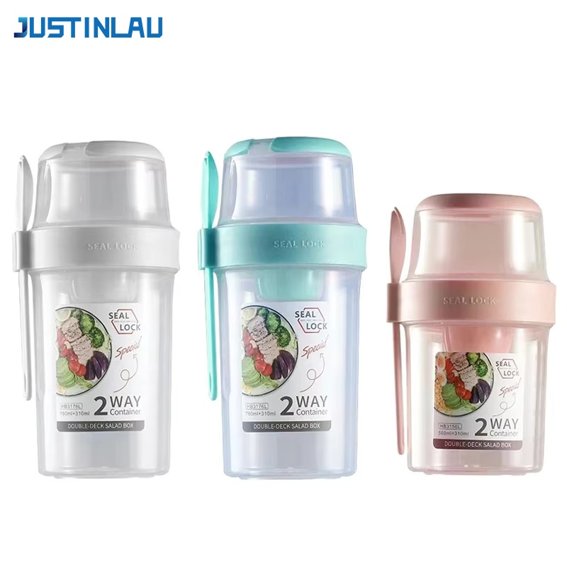 Food Storage With Colander - JUSTINLAU Portable Fitness Weight Reducing Salad