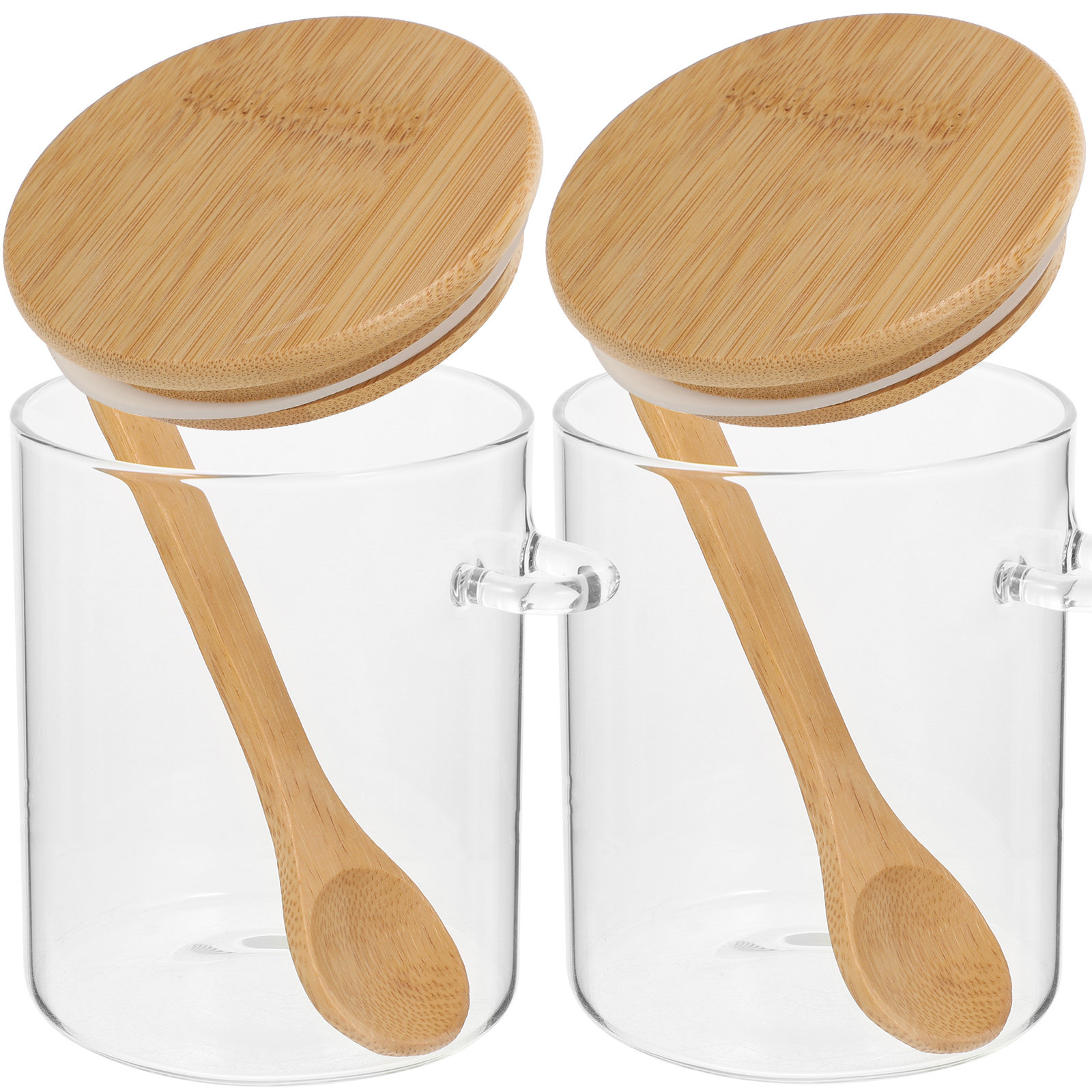 Food Storage Jar Glass - 2 Pcs Flour Sugar Storage Containers