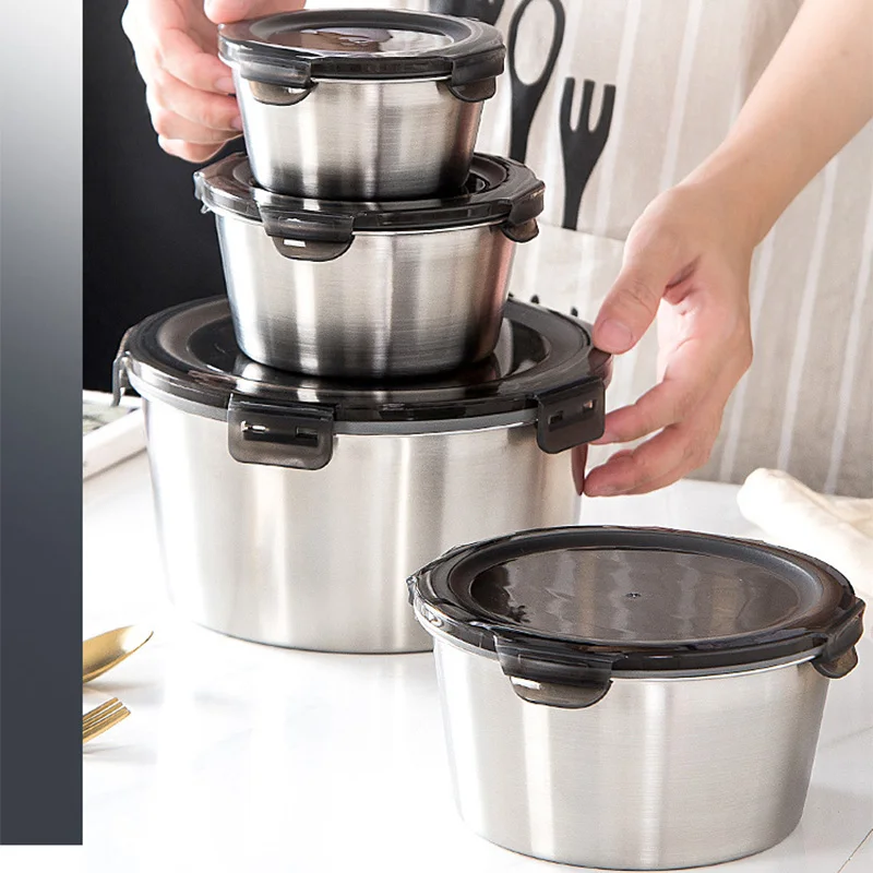 Food Storage With Colander - 304 Stainless Steel Bento Lunch Box
