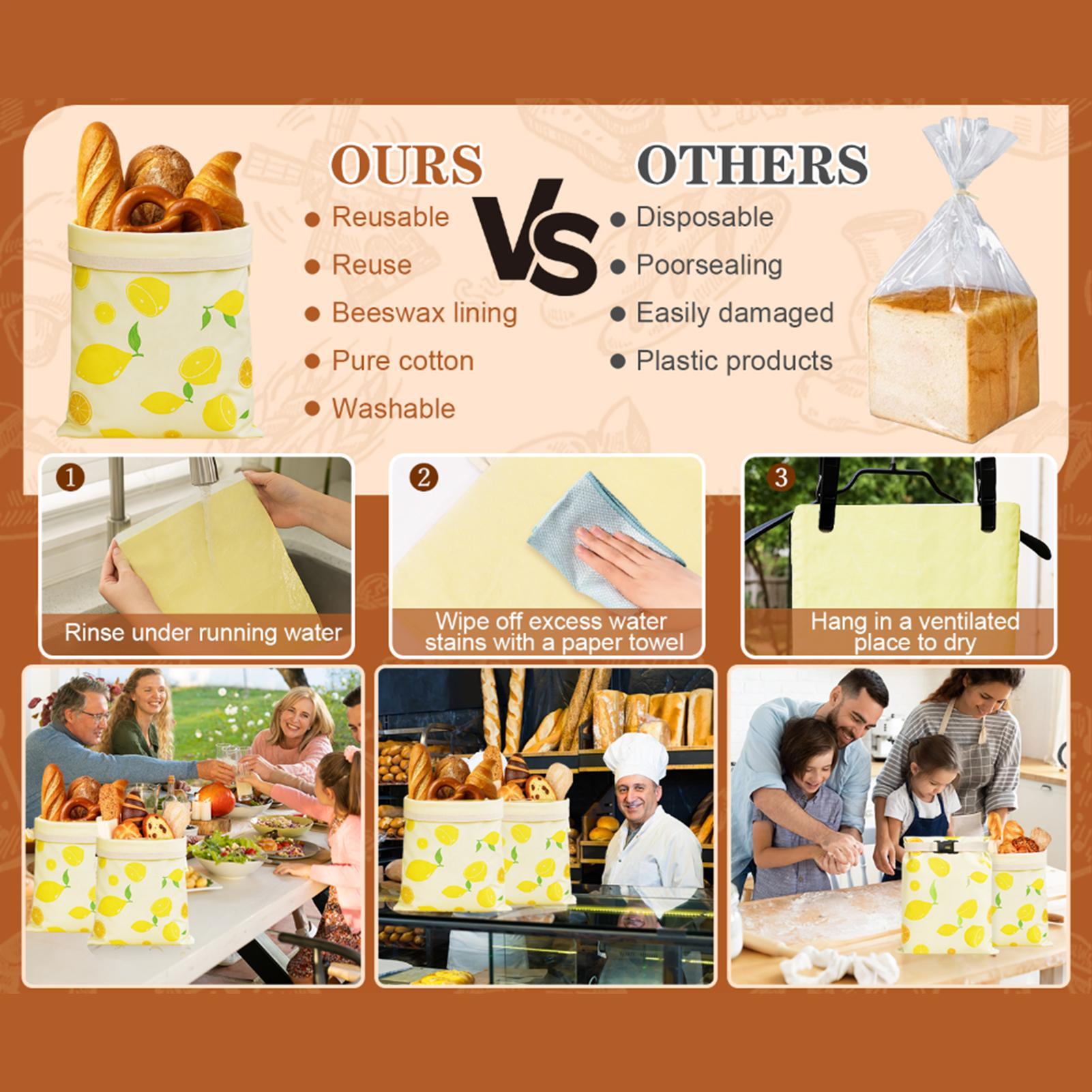 Food Storage Plastic Bag - Bread Bags Reusable Reusable Bread Food