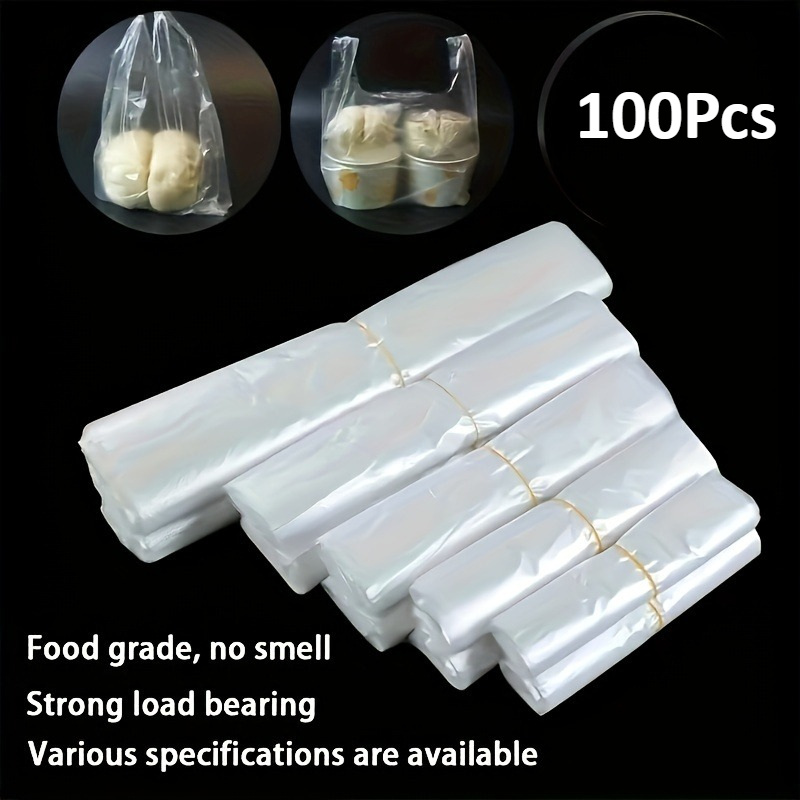 Food Storage Plastic Bag - 100Pcs Mini Transparent Disposable Plastic Bags