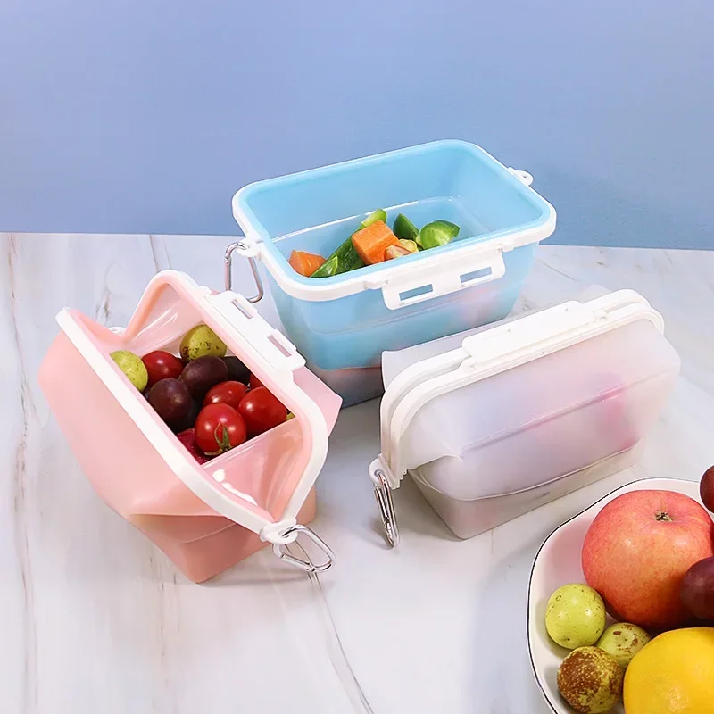 Food Storage Bags Reusable - Silicone Travel Premium Reusable Food Storage