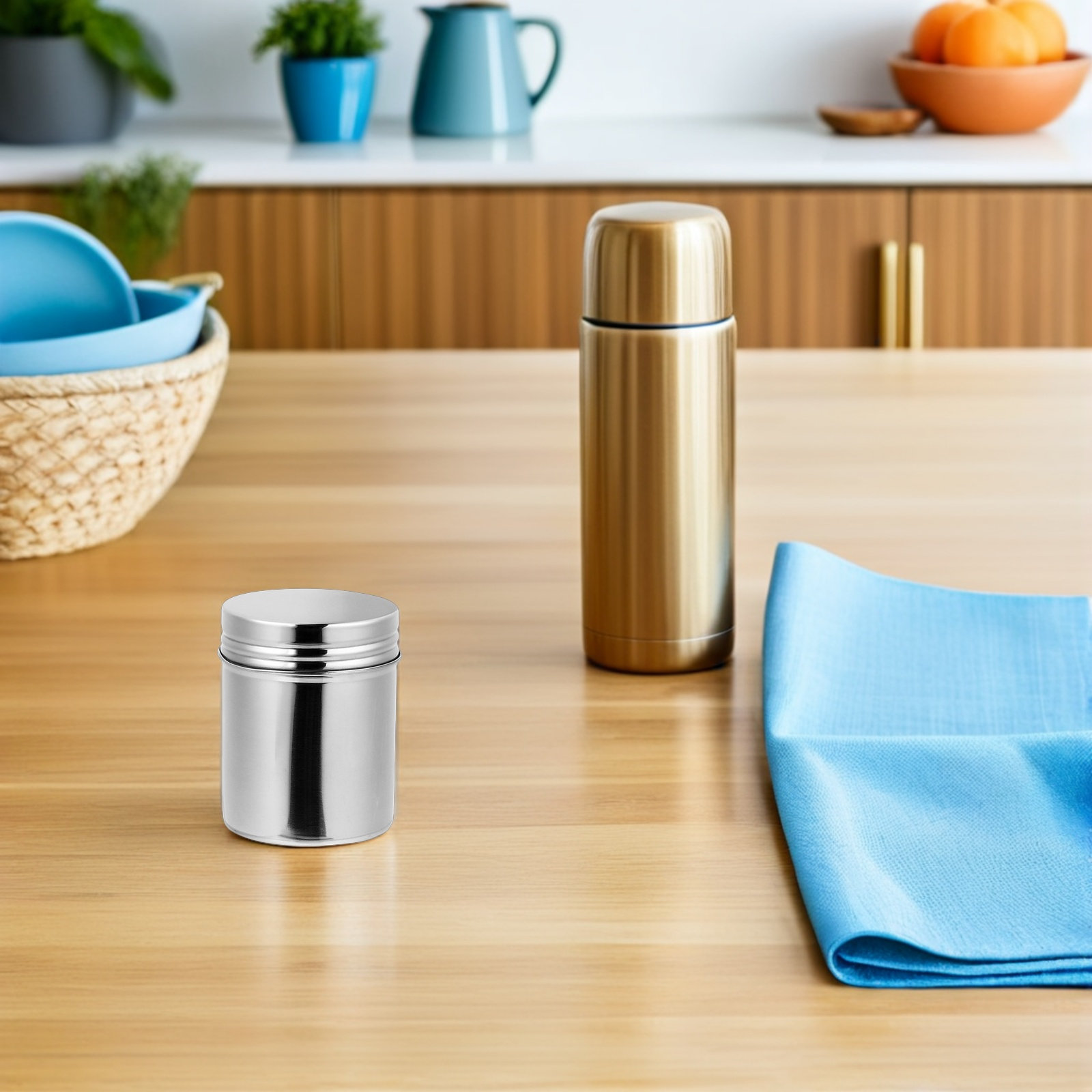 Food Storage Jars Airtight - 2Pcs Stainless Steel Canisters 304 Food