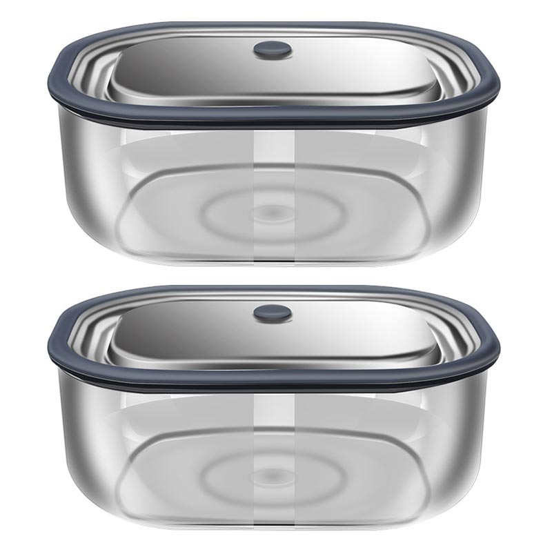 Food Storage Set Glass - High Borosilicate Glass Rectangle Lunch Box