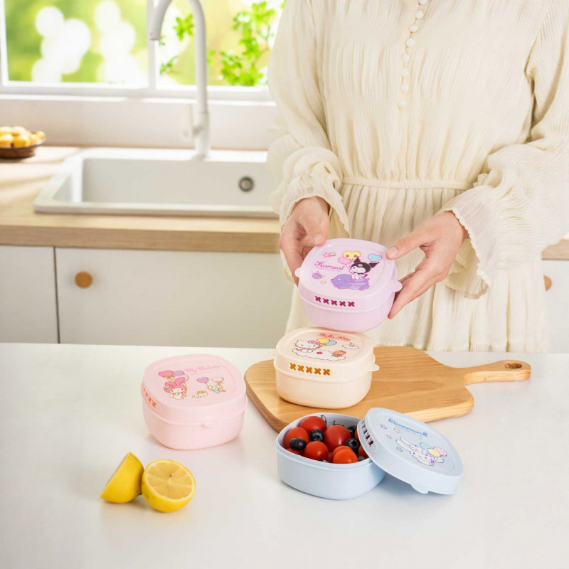 Food Storage With Colander - Hello Kitty Kuromi Cartoon Kitchen Food