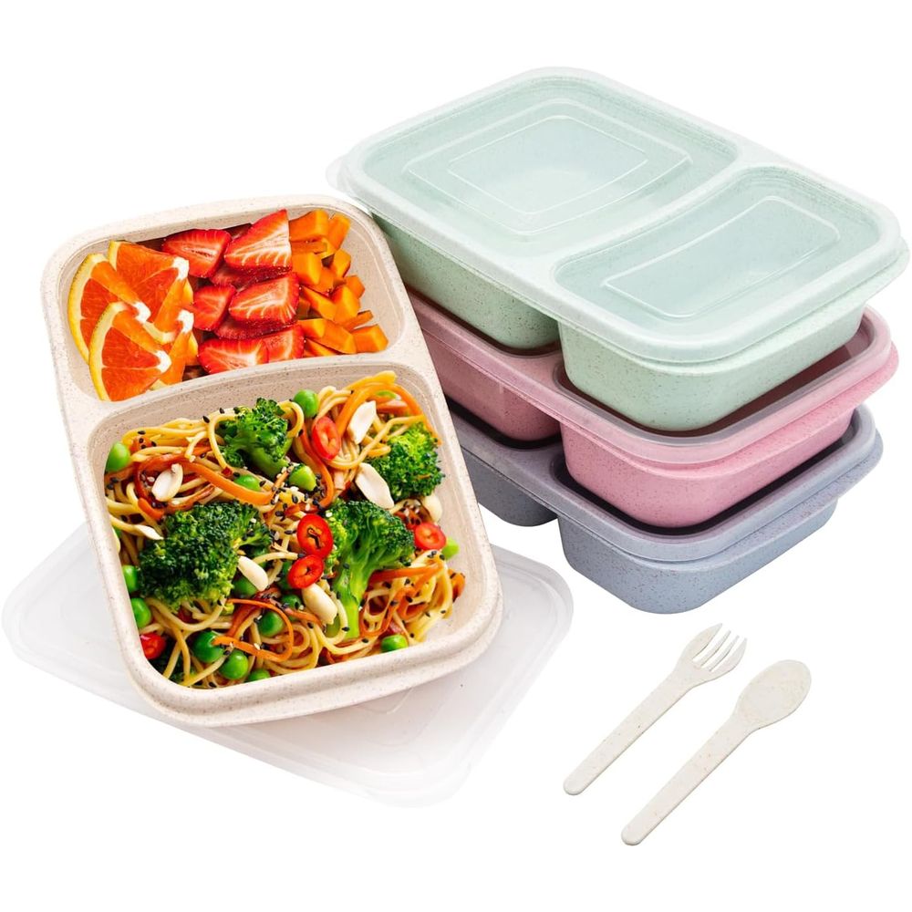 4 Pack Bento Lunch Box, 2 Comp - огляд і ціна Food Storage Prep Containers