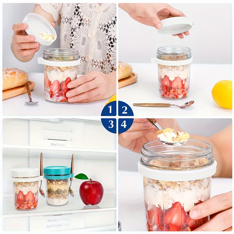 1pc/2pcs Glass Oatmeal Cup, Ov - огляд і ціна Food Storage Set Glass