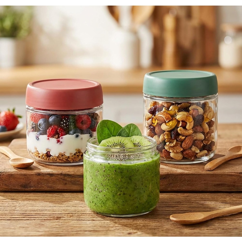 3 Pack 10oz Glass Jars with Sc - огляд і ціна Food Storage Prep Containers