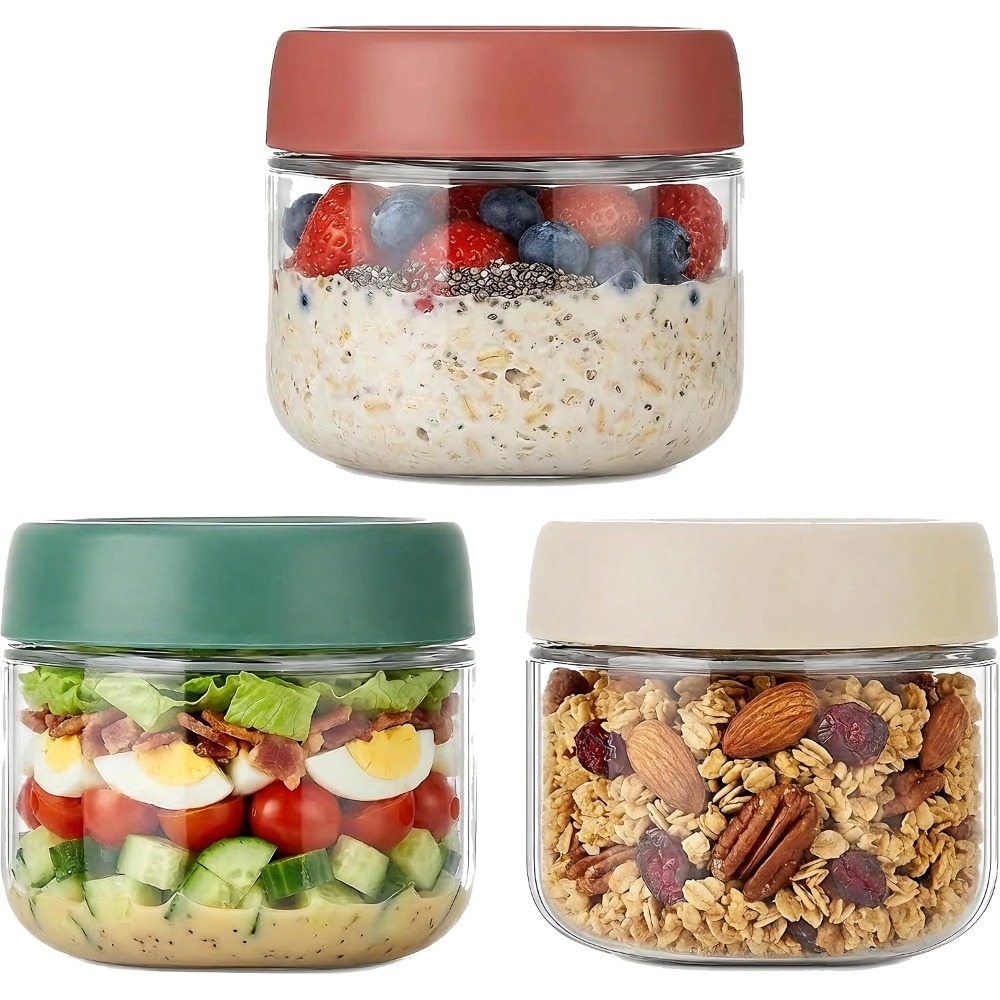 3 Pack 10oz Glass Jars with Sc - огляд і ціна Food Storage Prep Containers