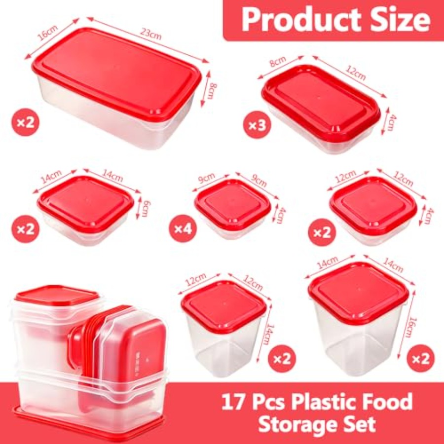 17Pcs Plastic Food Storage Set - огляд і ціна Food Storage Prep Containers
