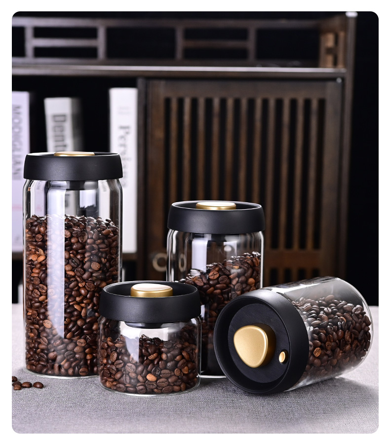 Coffee Bean Storage Jar, Vacuu - огляд і ціна Food Storage Jar Glass