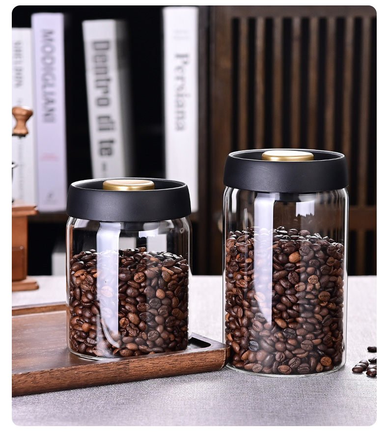 Coffee Bean Storage Jar, Vacuu - огляд і ціна Food Storage Jar Glass