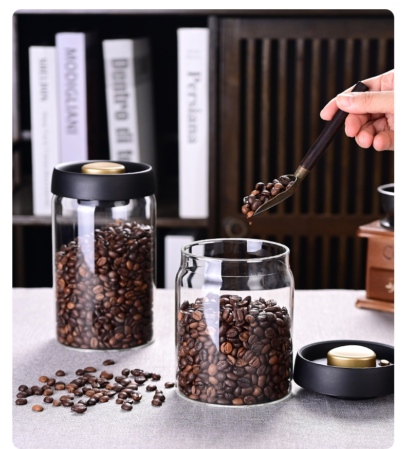 Coffee Bean Storage Jar, Vacuu - огляд і ціна Food Storage Jar Glass