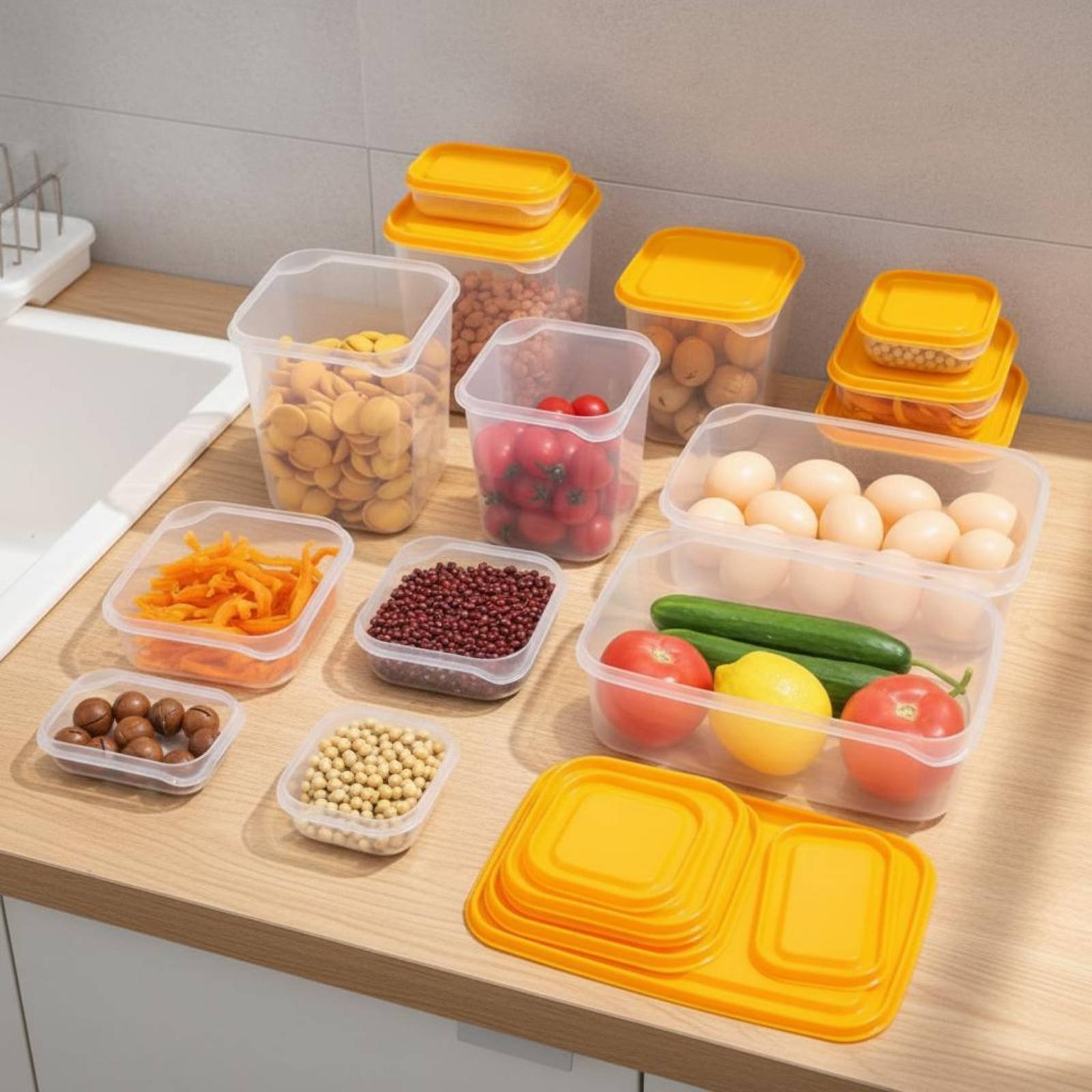 17 Pieces Fridge Storage Box S - огляд і ціна Food Storage Plastic Boxes