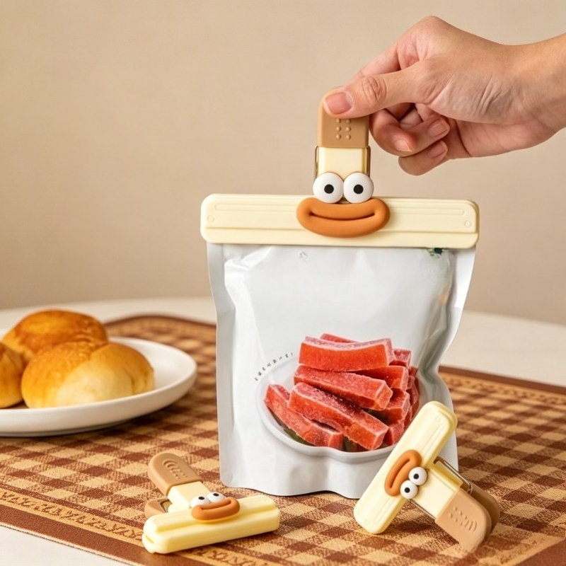 3pcs Creative Face Bag Sealing - огляд і ціна Food Storage Plastic Bag