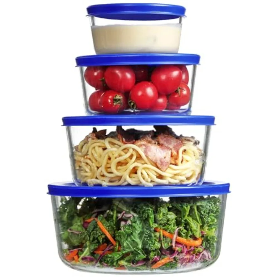 4 Pack Glass Bowls with Lids 1 - огляд і ціна Food Storage Prep Containers
