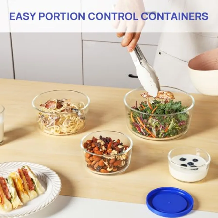 4 Pack Glass Bowls with Lids 1 - огляд і ціна Food Storage Prep Containers