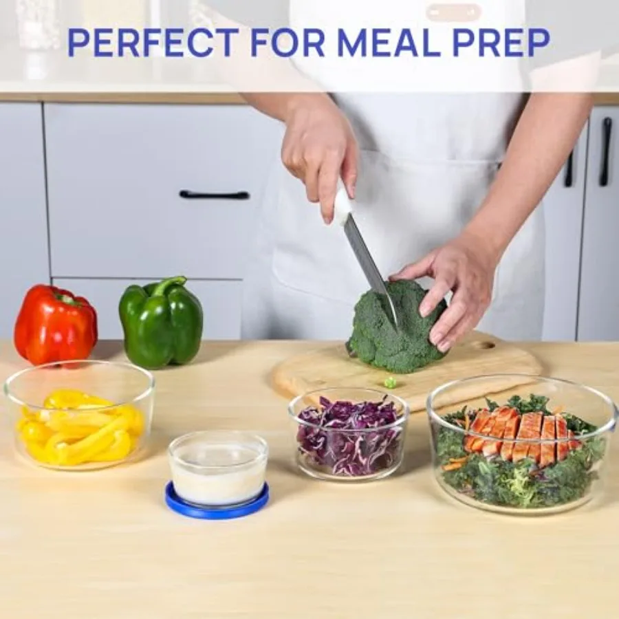 4 Pack Glass Bowls with Lids 1 - огляд і ціна Food Storage Prep Containers