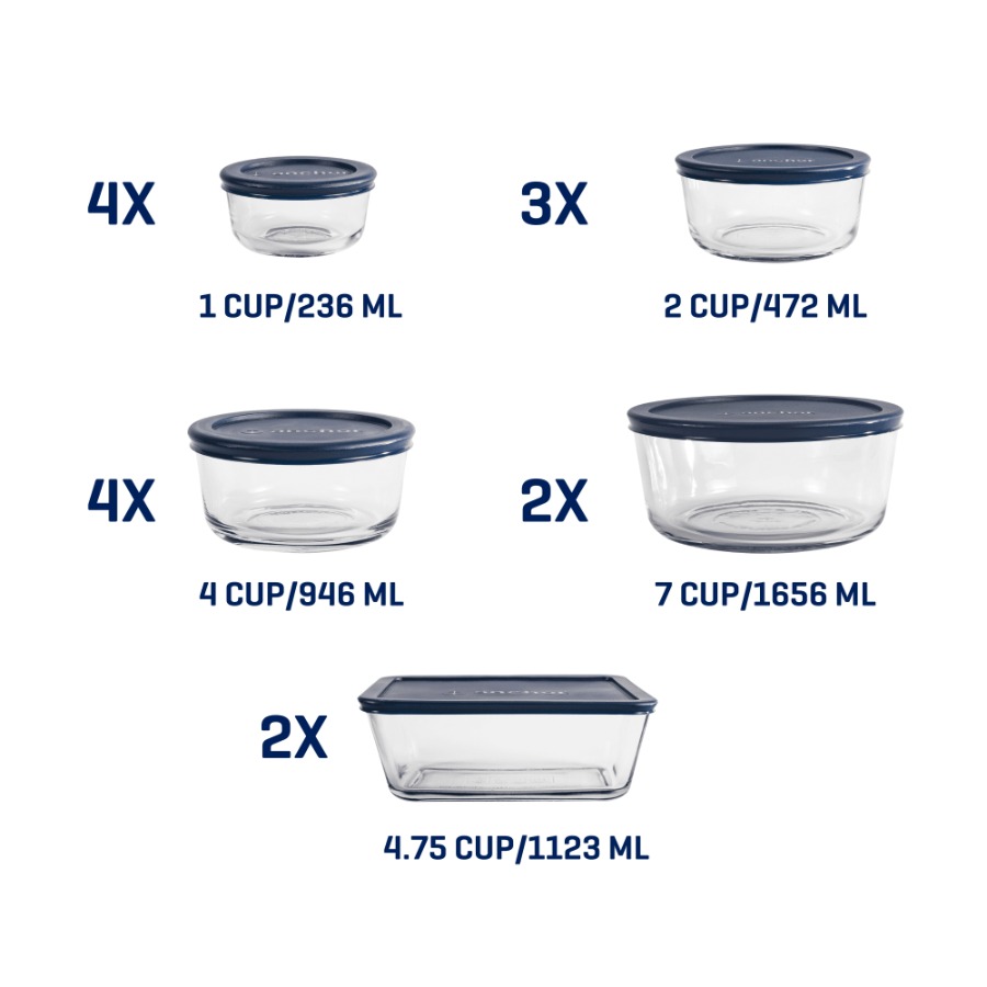 Glass Food Storage Containers  - огляд і ціна Food Storage Set Glass