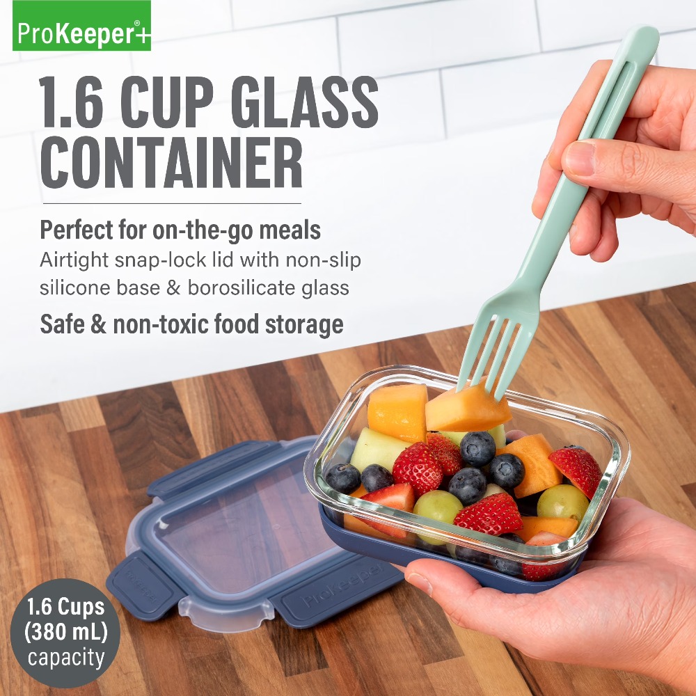 2 Pack 1.6 Cup Glass Food Stor - огляд і ціна Food Storage Prep Containers