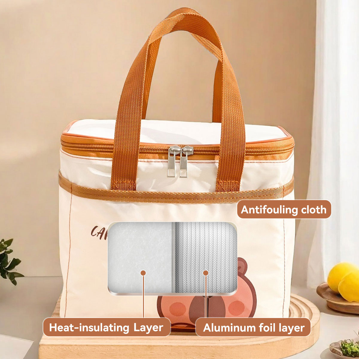Cute Capybara Insulated Lunch  - огляд і ціна Food Storage Bags Reusable