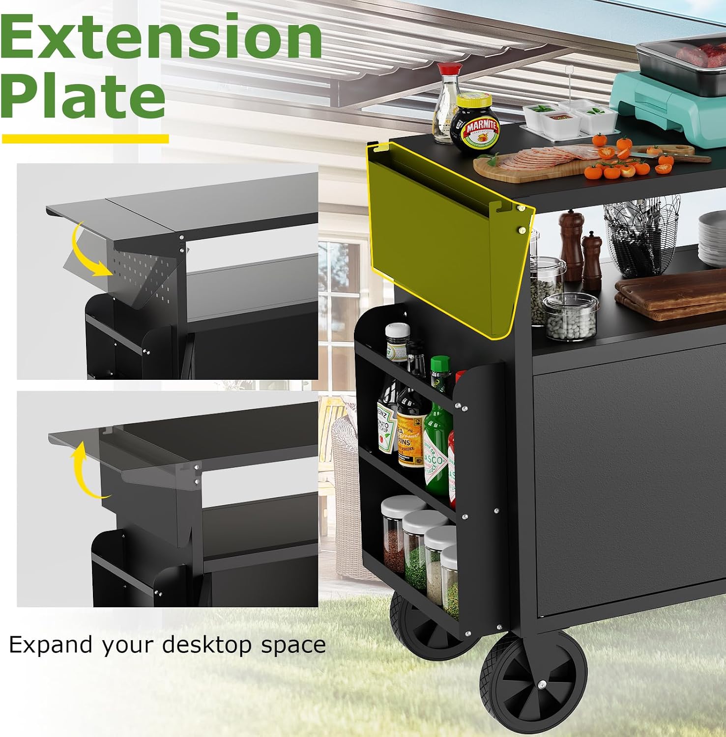 Outdoor Grill Cart Table With  - огляд і ціна Food Storage And Preservation