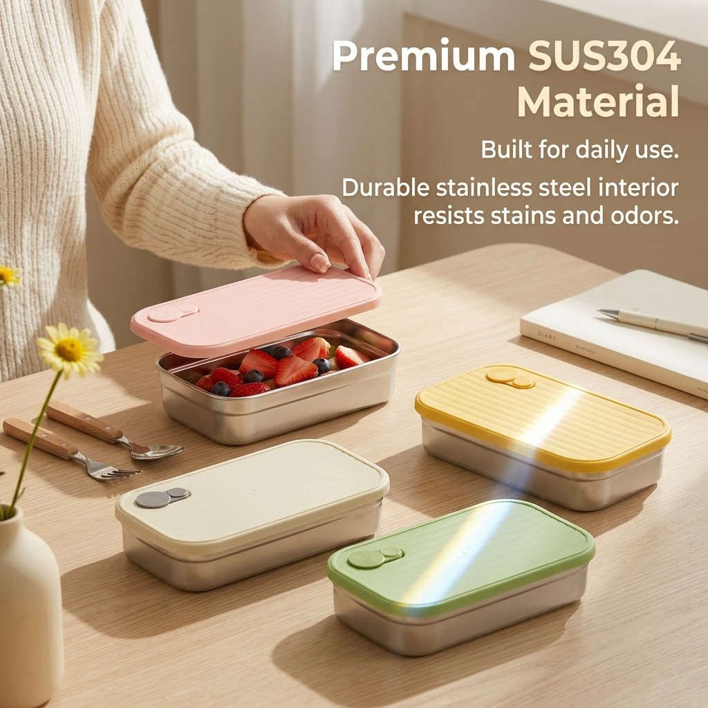 Stainless Steel Bento Box Meta - огляд і ціна Food Storage Prep Containers