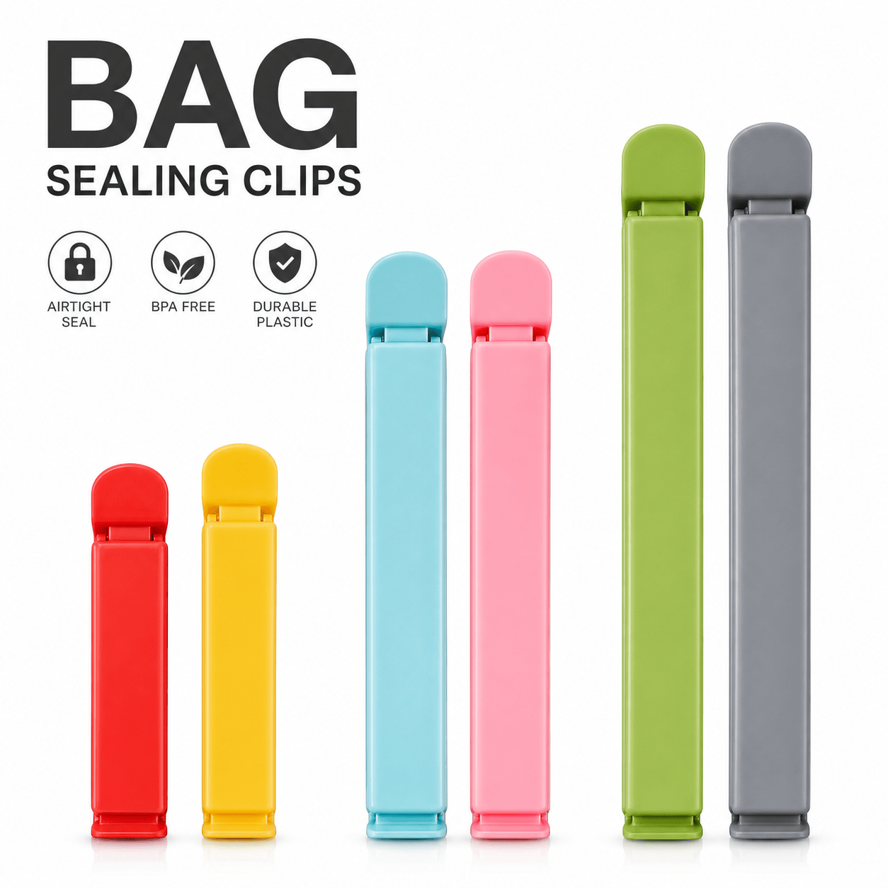 5 pcs Plastic Bag Sealing Clip - огляд і ціна Food Storage Plastic Bag