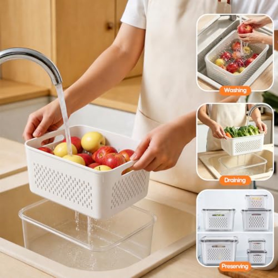 Fruit Storage Containers for F - огляд і ціна Food Storage With Colander