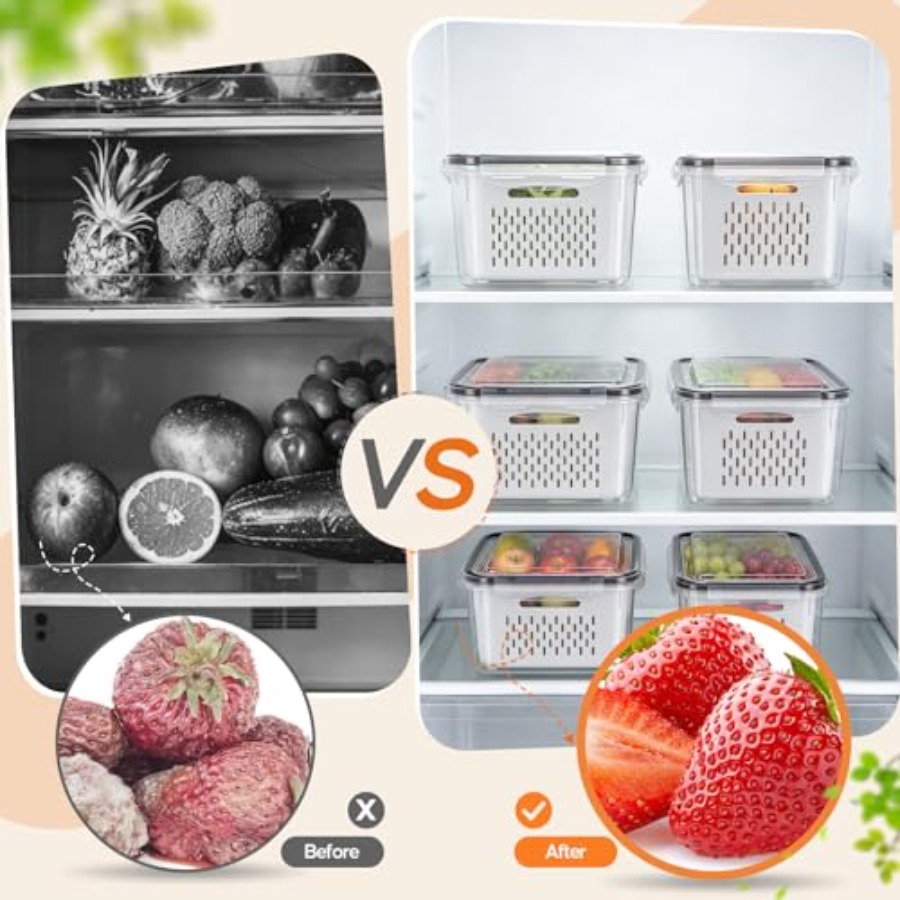 Fruit Storage Containers for F - огляд і ціна Food Storage With Colander