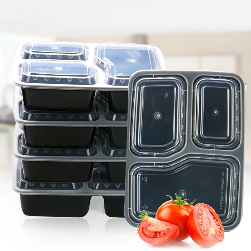 7 Pack 3 Compartment Meal Prep - огляд і ціна Food Storage Prep Containers