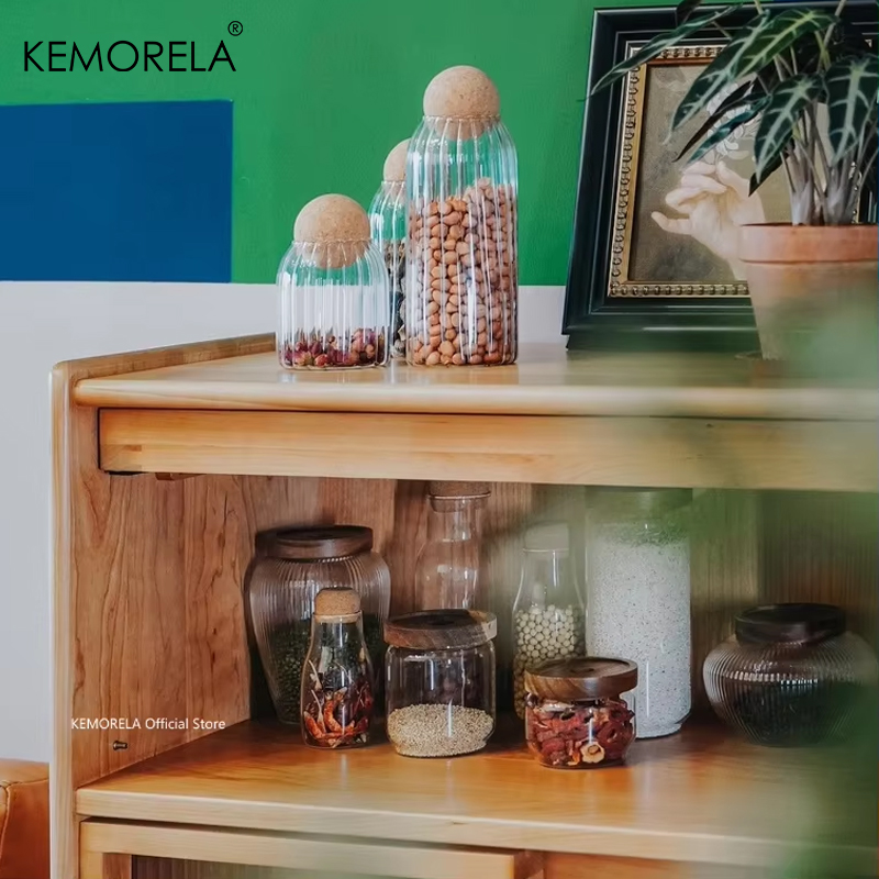 Wood Lid Glass Airtight Canist - огляд і ціна Food Storage Jar Glass