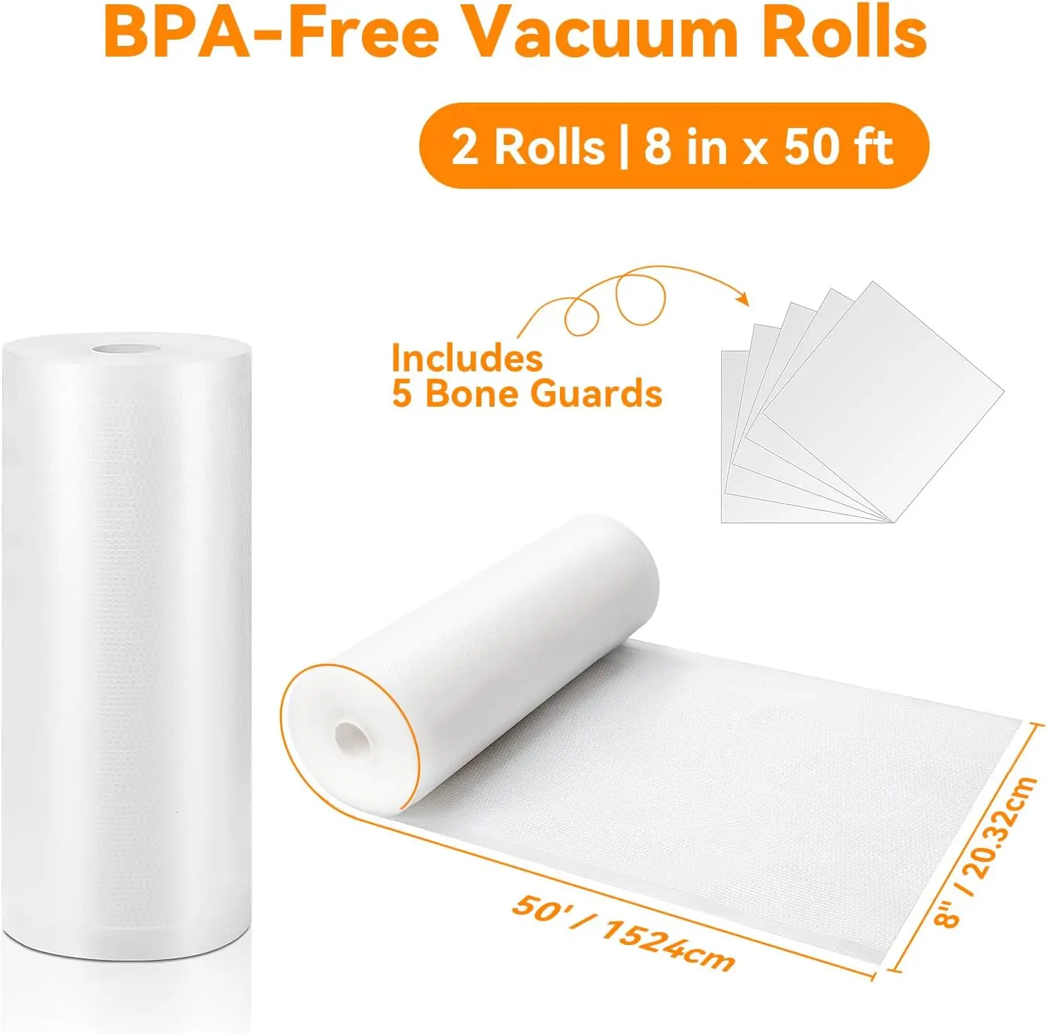 Vacuum Sealer Bags 8x50 Rolls  - огляд і ціна Vacuum Sealer Bag