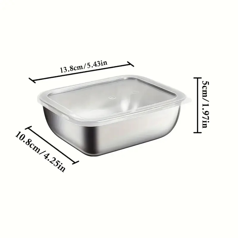 5-Piece Stainless Steel Food S - огляд і ціна Food Storage Prep Containers