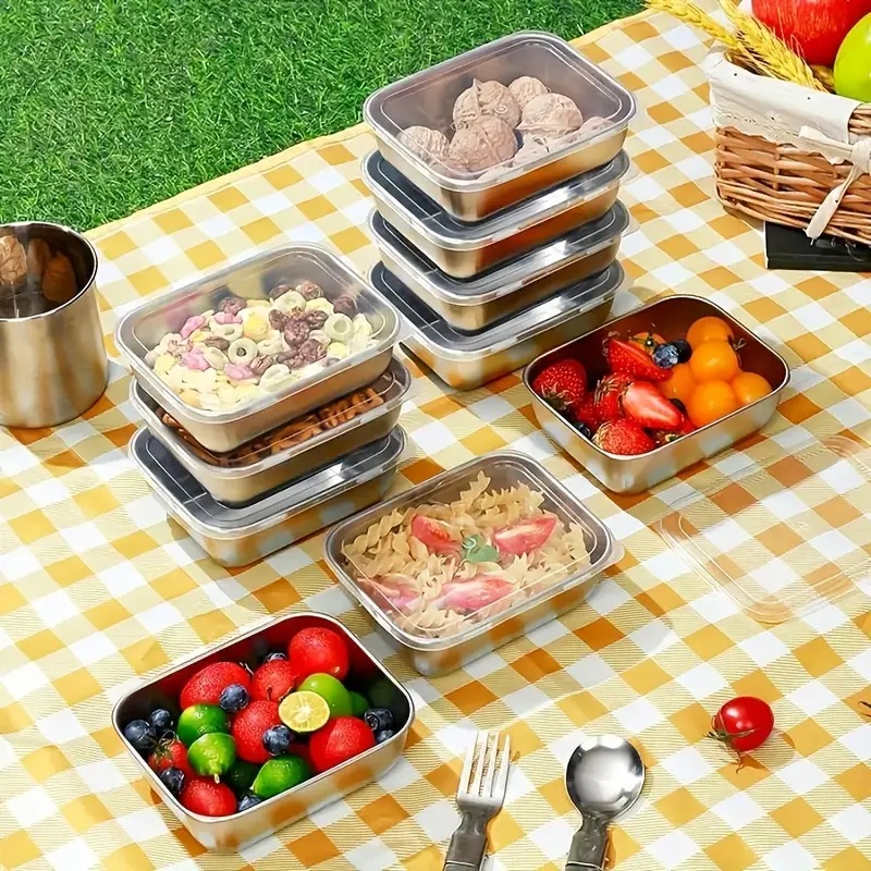 5-Piece Stainless Steel Food S - огляд і ціна Food Storage Prep Containers