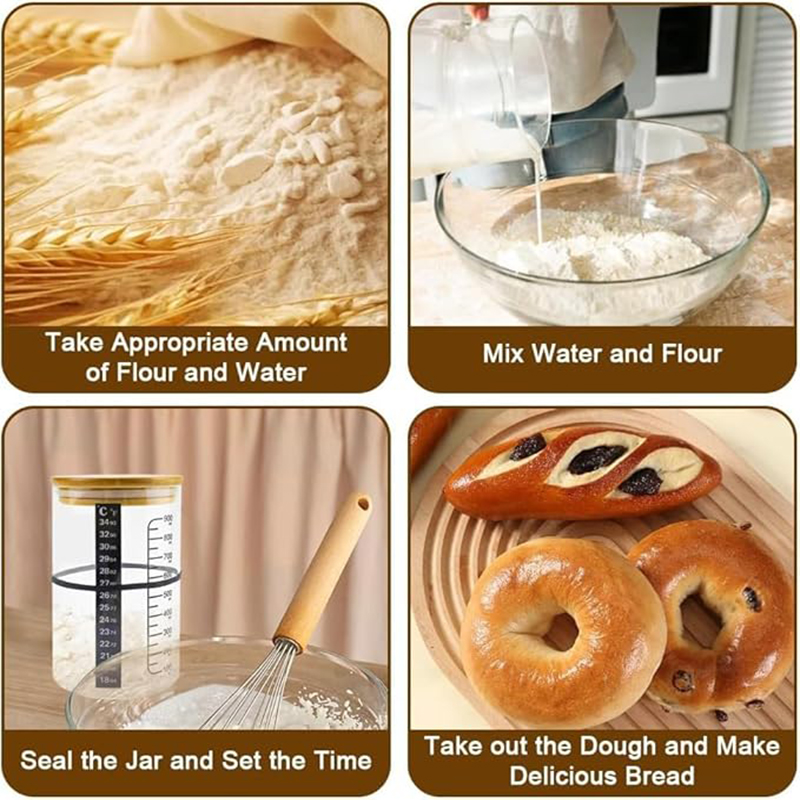 Sourdough Starter Jar Kit Sour - огляд і ціна Food Storage Jar Glass