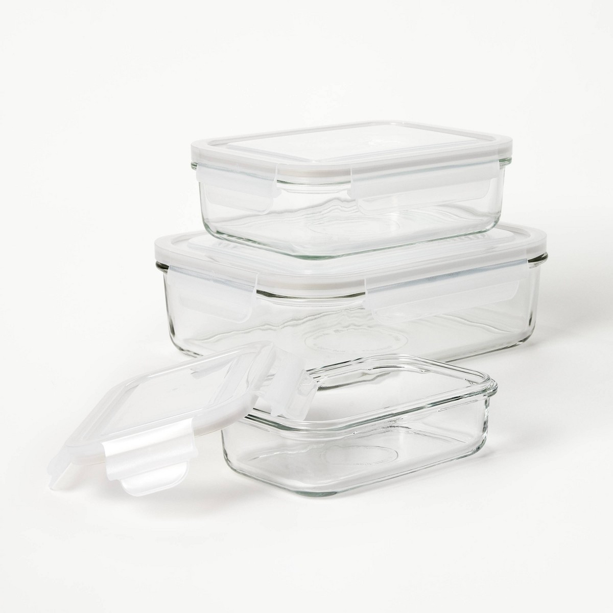 6pc (Set of 3) Glass Food Stor - огляд і ціна Food Storage Set Glass