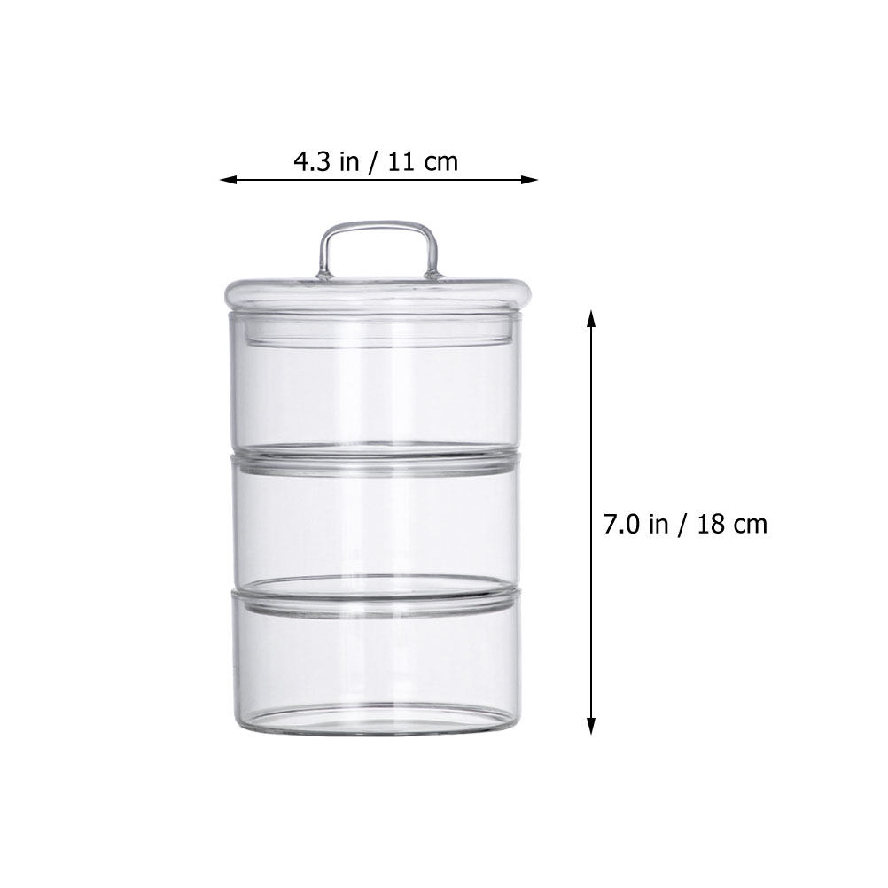 1Set Clear Glass Storage Bowl  - огляд і ціна Food Storage Jar Glass