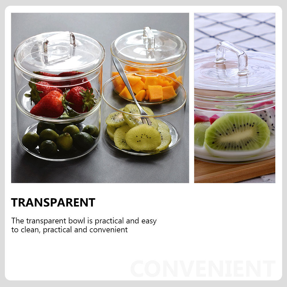 1Set Clear Glass Storage Bowl  - огляд і ціна Food Storage Jar Glass