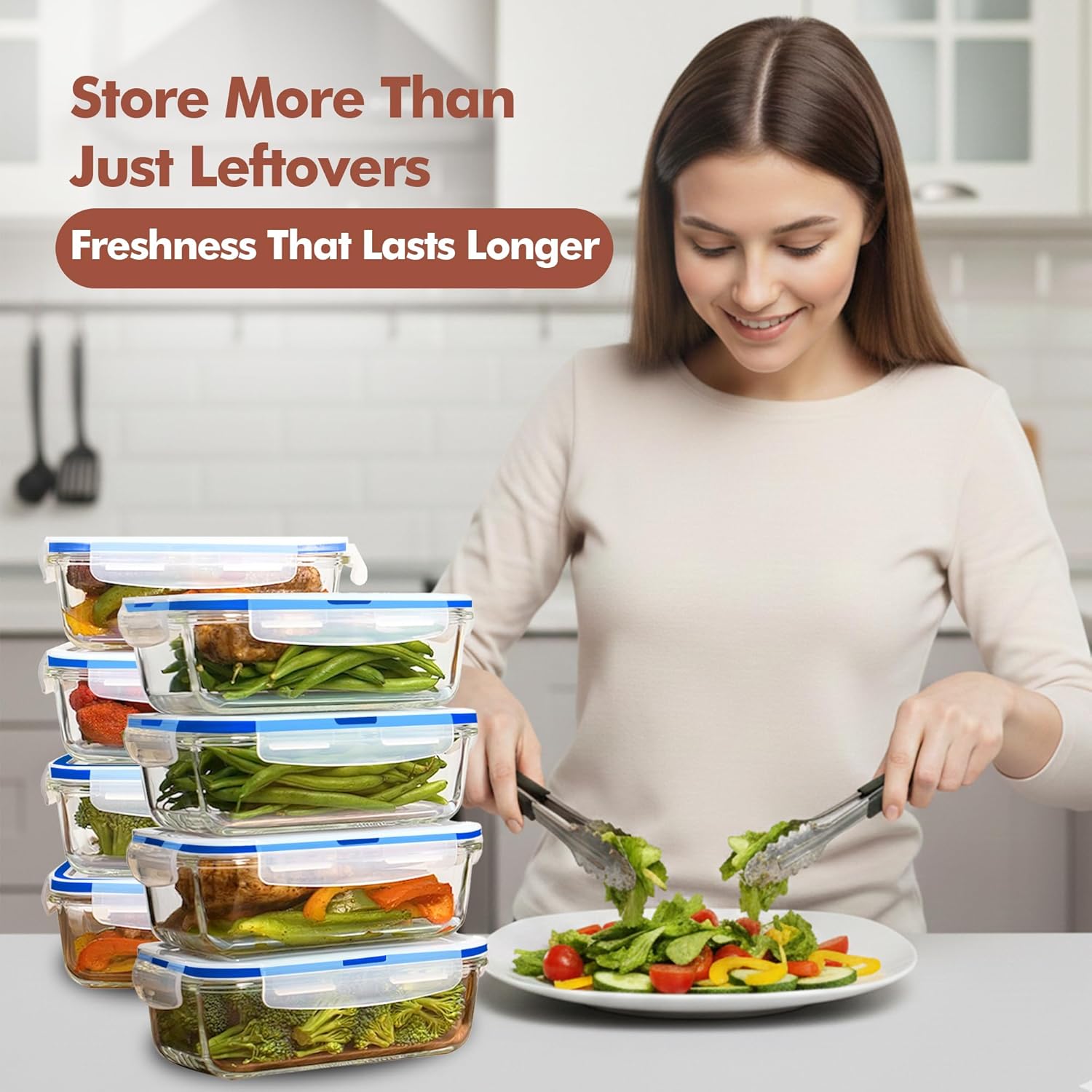 16 Pc (Set of 8) 30 Oz Glass M - огляд і ціна Food Storage Set Glass
