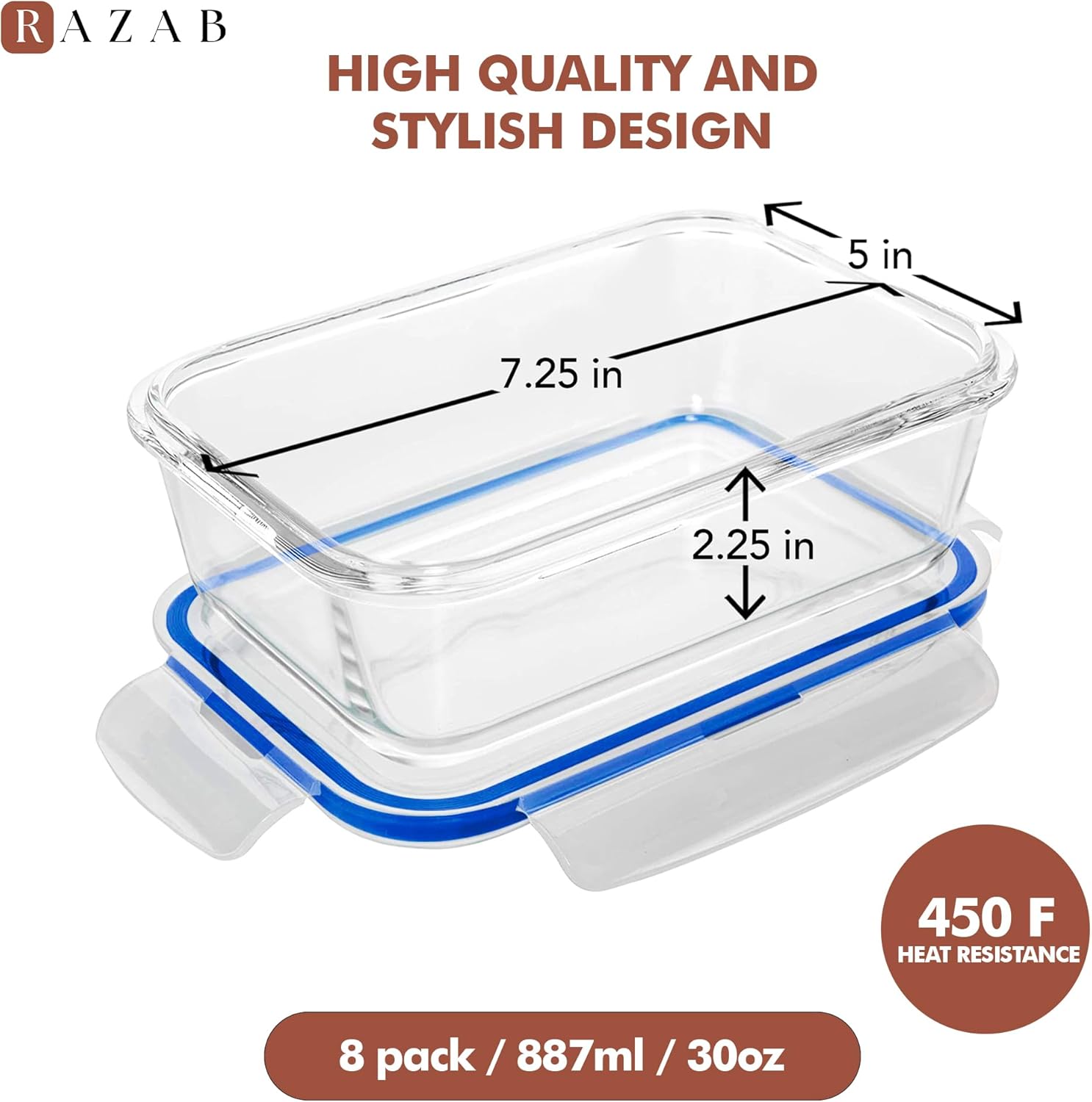 16 Pc (Set of 8) 30 Oz Glass M - огляд і ціна Food Storage Set Glass