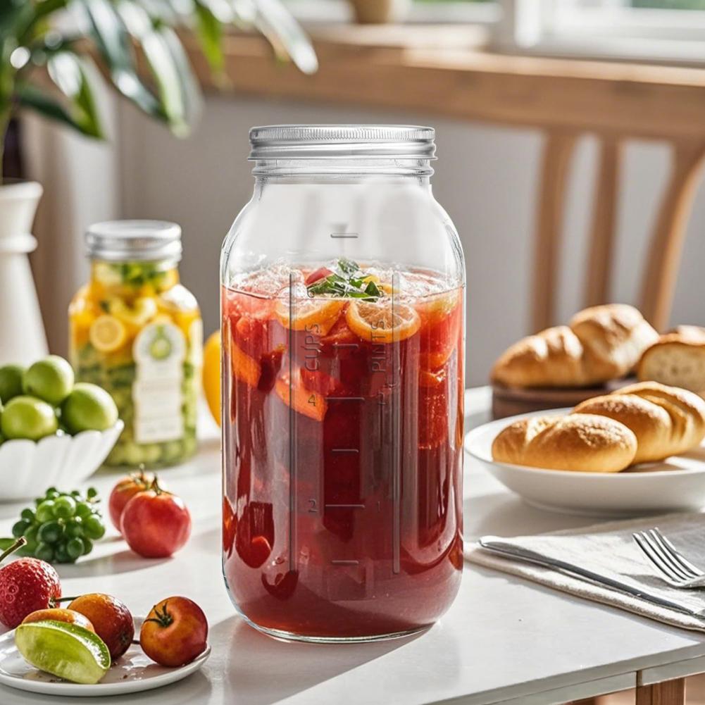 2000ML Wide Mouth Mason Glass  - огляд і ціна Food Storage Jar Glass